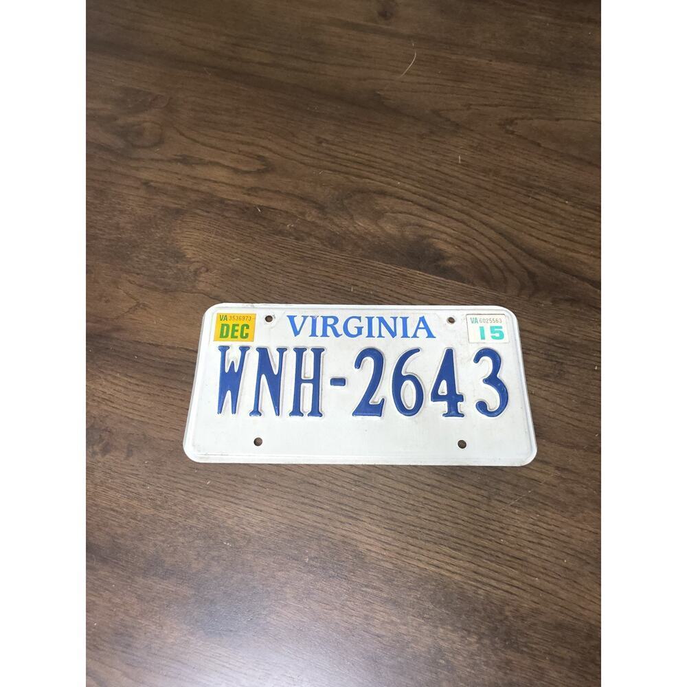 Vintage Virginia Virginia is for Lovers US Car License Number Plate WNH-2643